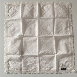 Celine Light Pink Embroidered Lace Handkerchief